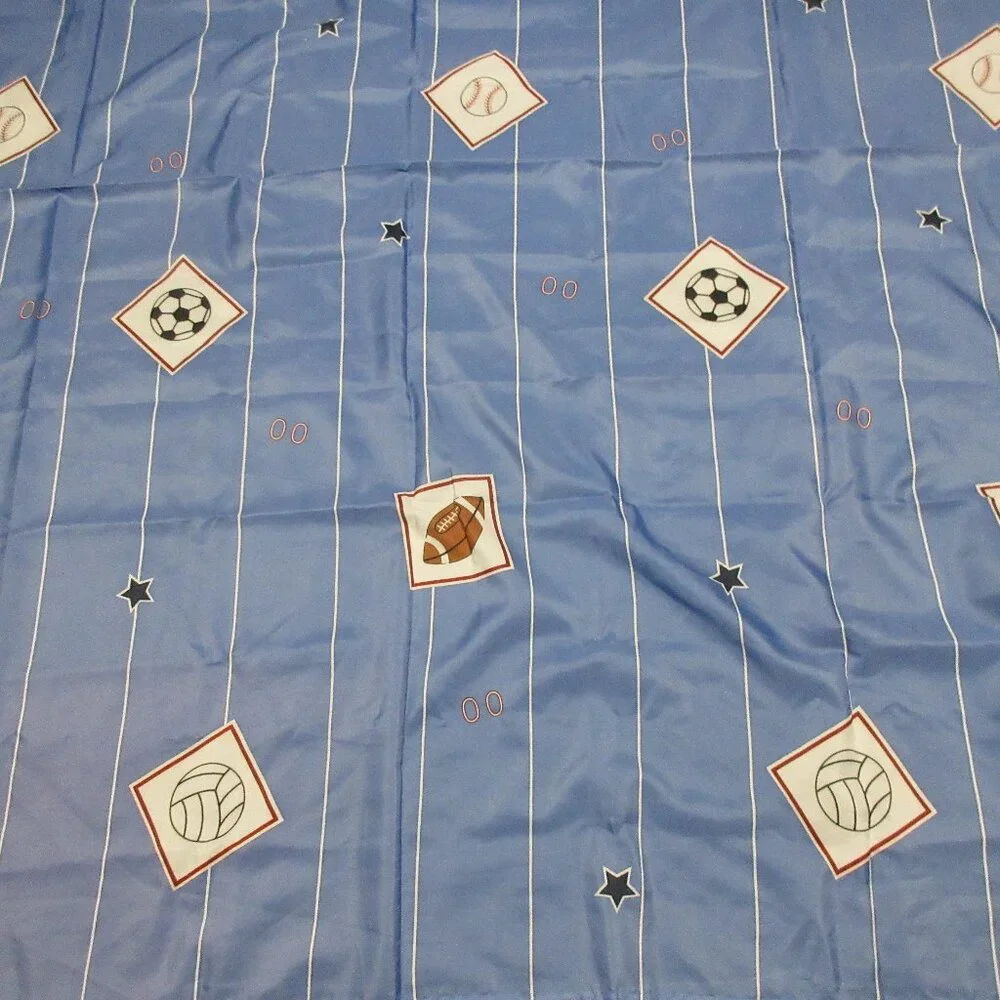 VARSITY SPORTS SHOWER CURTAIN Mint Condition